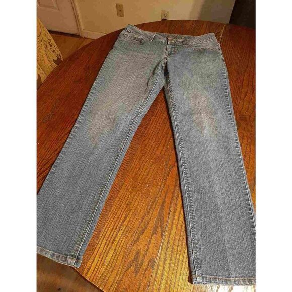 Size 10 Faded Glory Straight Leg Denim Blue Jeans Casual Pants - Picture 1 of 3